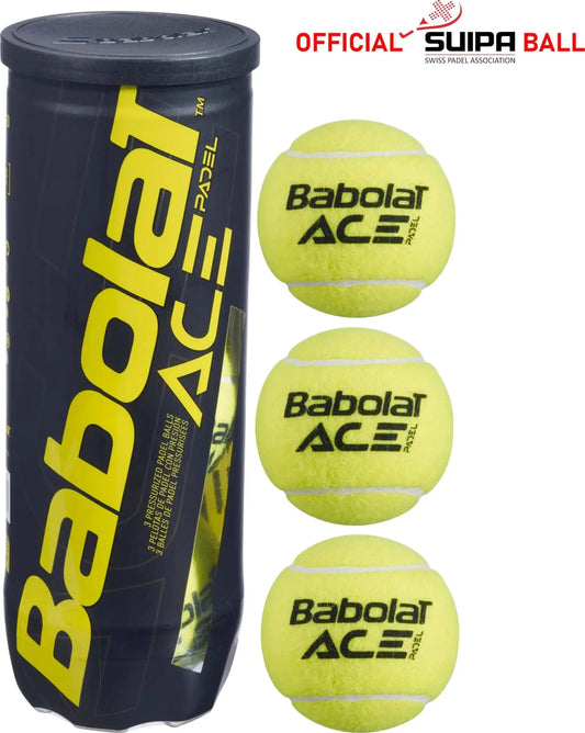 Padelbälle Babolat Ace (SUIPA Bälle)Babolat Ace Bälle – Offiziell für SUIPA-Turniere in der Schweiz

Sonderpreis für Grossbestellungen 
Die Babolat Ace Bälle stehen für aussergewöhnliche Leistung und LSport und Außenbereich, Paddle-TennisPadel MarktBabolatPadelbälle Babolat Ace (SUIPA