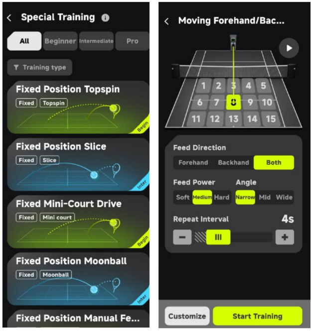 Ballwurfmaschine Tenniix Pro – der Tennisroboter, der mitdenkt
