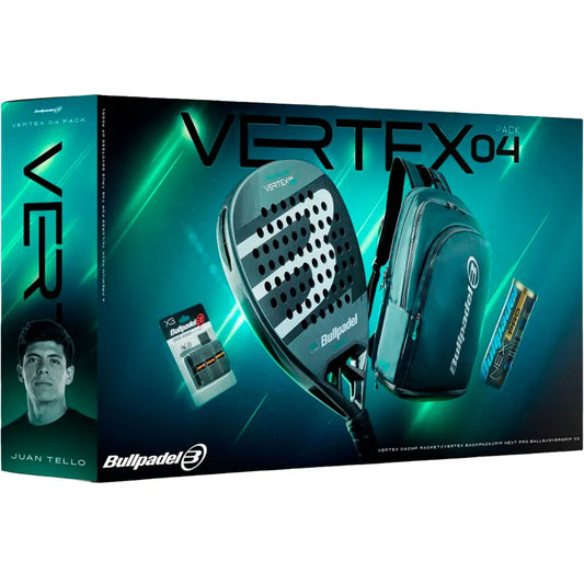Bullpadel Vertex 04 Pack (schläger+Rucksack+bälle+Overgrips)