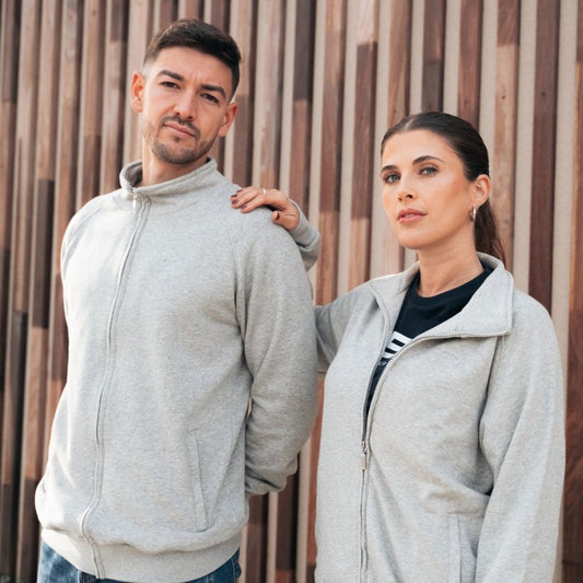 Baumwolljacke Grau – Bequem & Vielseitig