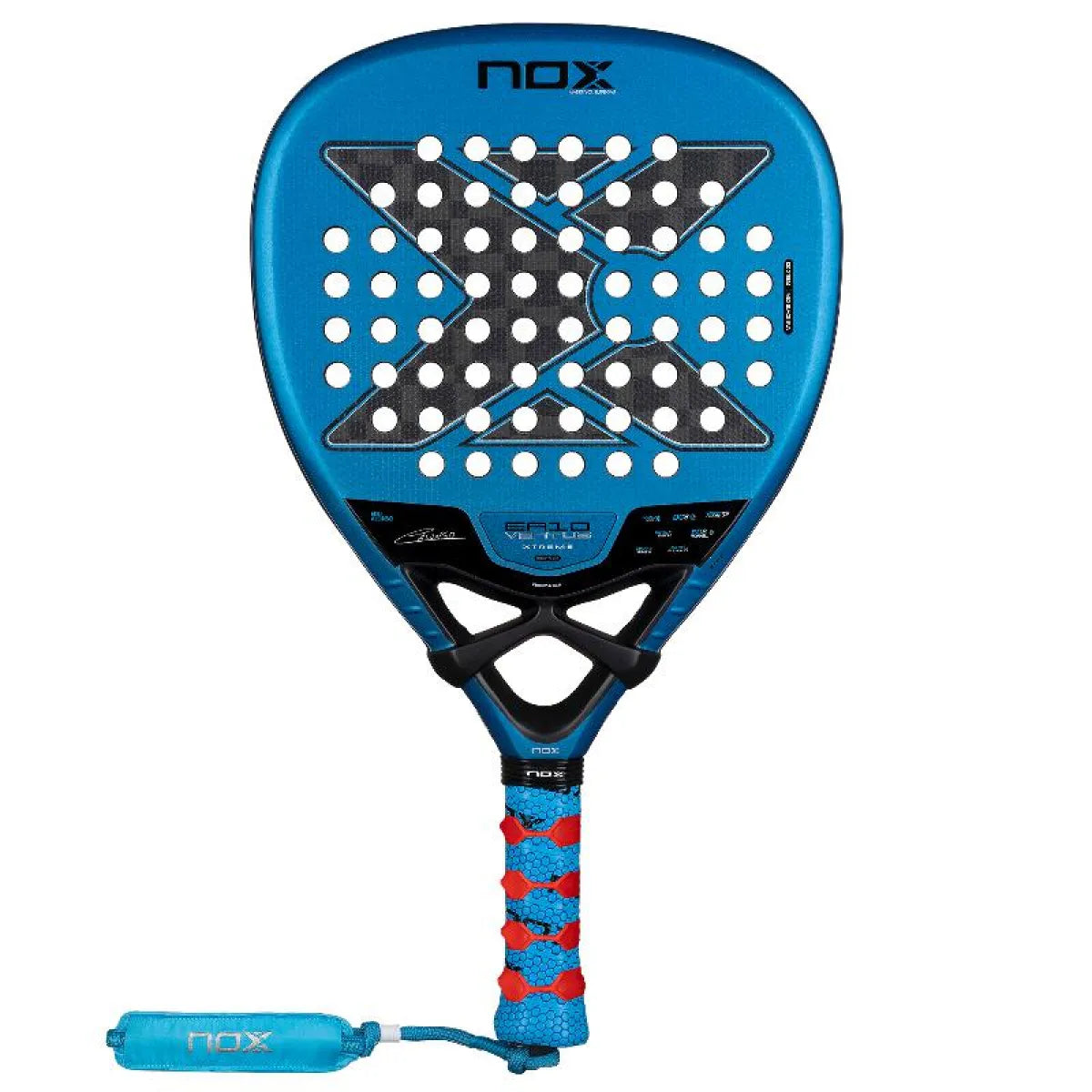 Nox Padelschläger EA10 Ventus Attack 12K Xtreme 2026 by Edu Alonso in Blau-Schwarz, Diamantform – Padel Markt Schweiz